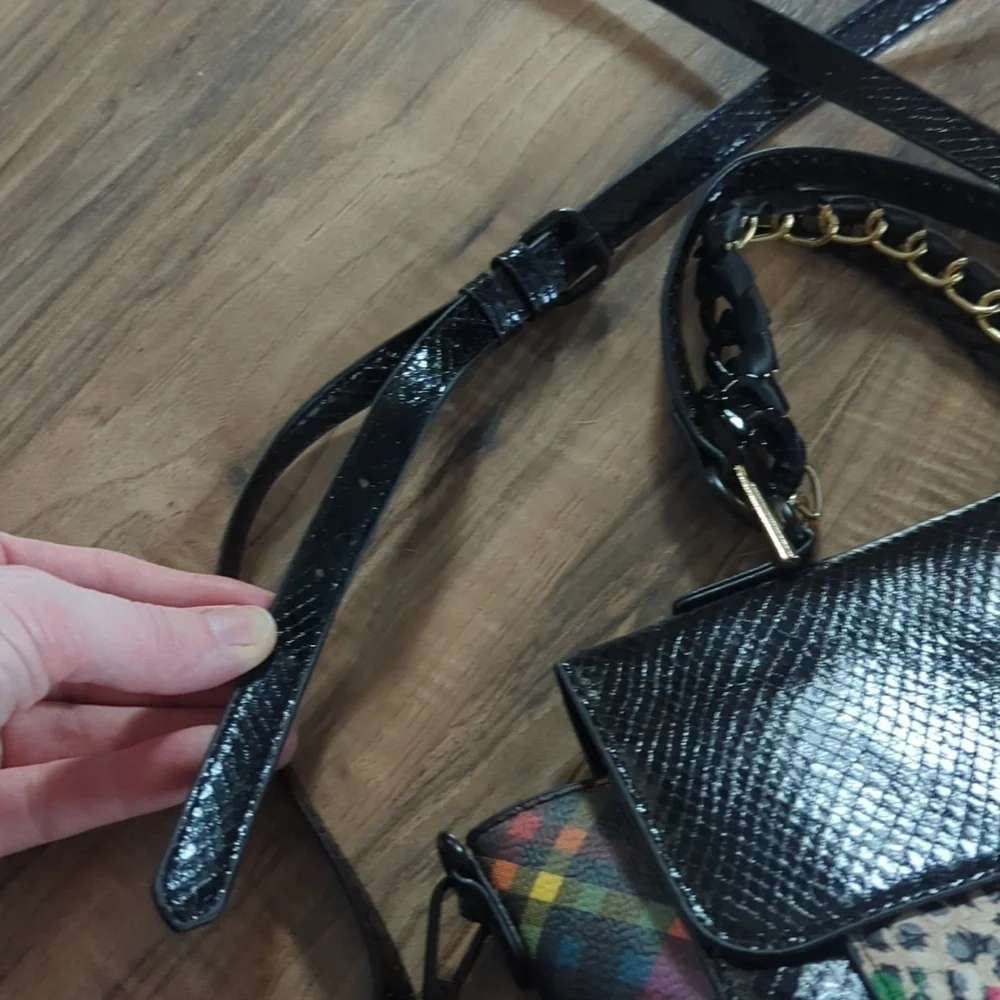 Torrid x Betsy Johnson Crossbody bag. Checkered. Black purse. - Picture 10 of 13